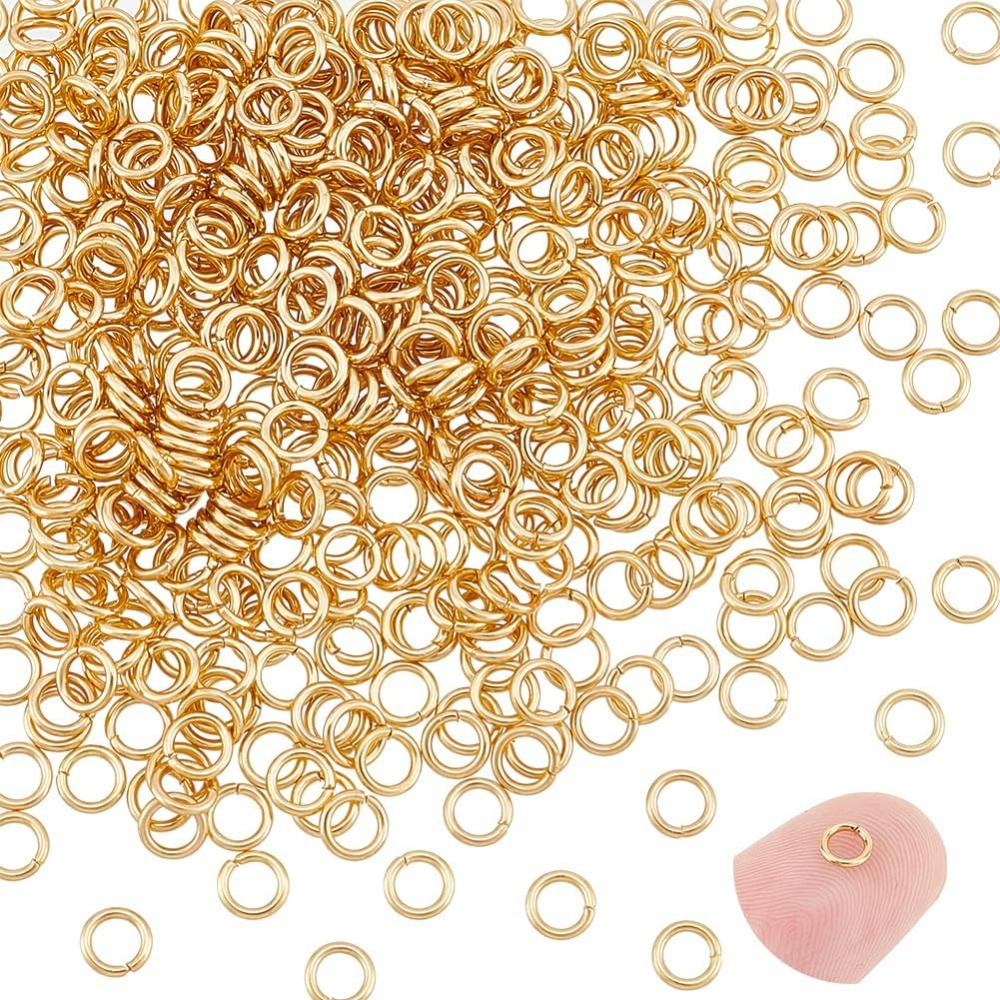 Gold Plated Ring - 약 500pcs 4mm 골드 점프 링
