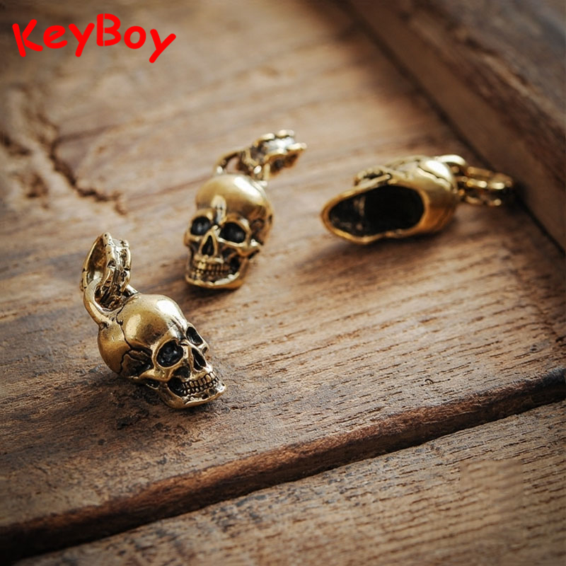 Gothic Skull Ring - 빈티지 펑크 해골 키링 장식품 순수