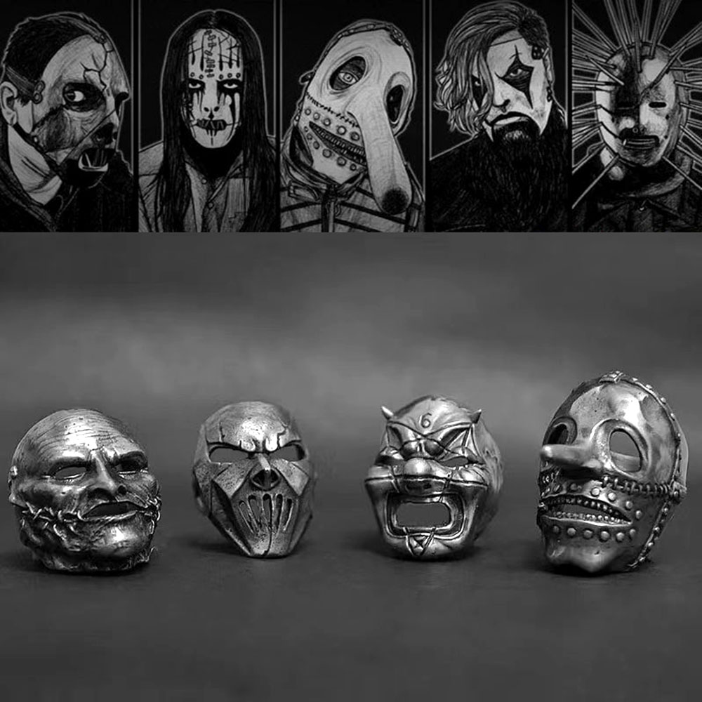 Gothic Skull Ring - 2023 남자 꽃 해골 마스크 반지