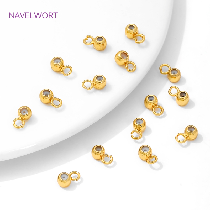 Gold Plated Ring - 18K 금도금 실리콘 포지셔닝 엔드 비즈(링