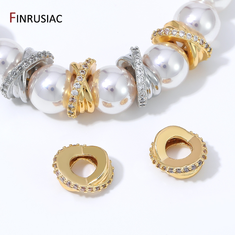 Gold Plated Ring - 18K 금도금 황동 지르콘 트위스트 링
