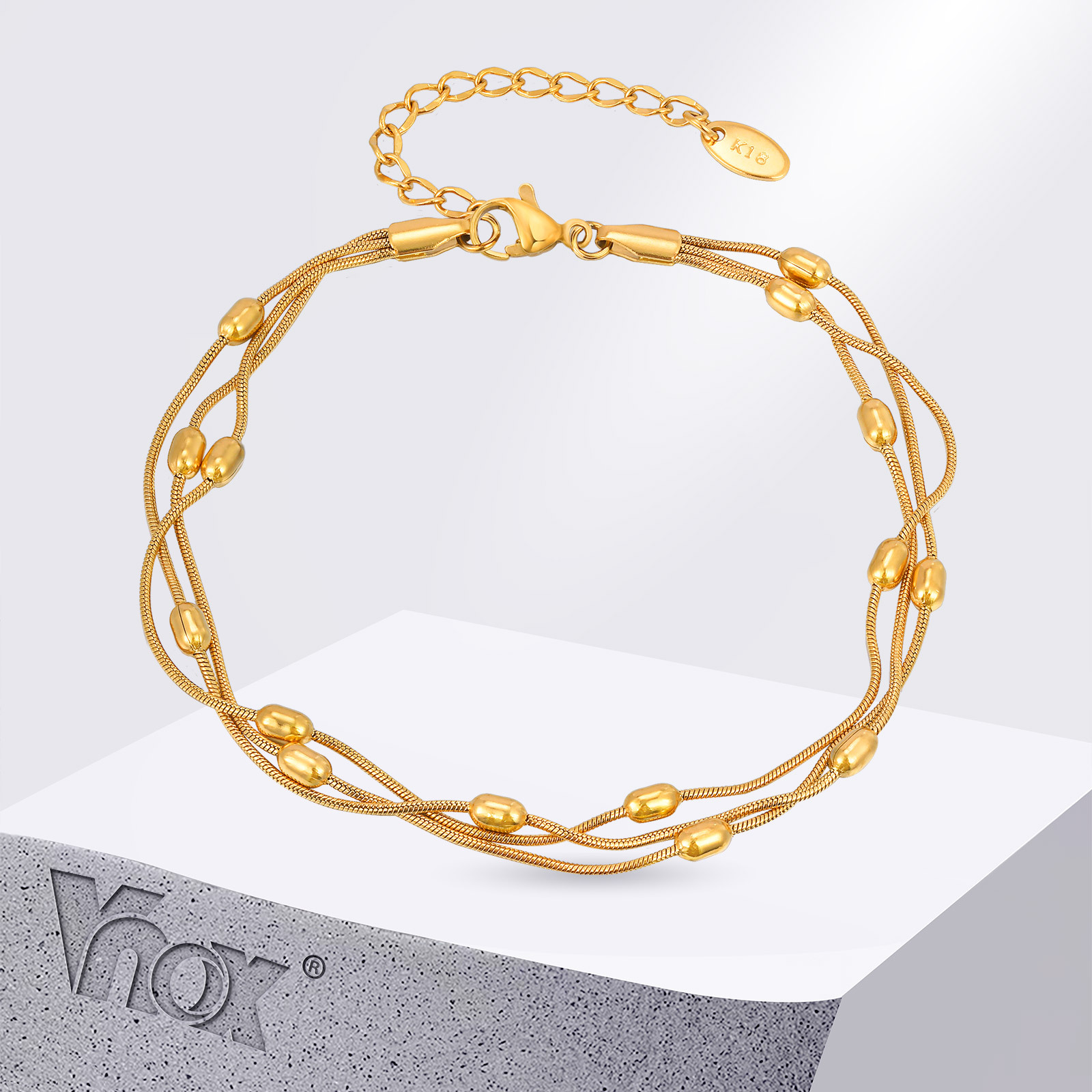 Vnox 여름 스테인레스 스틸 여성을위한 3 층 뱀 체 - Jc Jewelry & Watches Photos 리뷰 및 가격