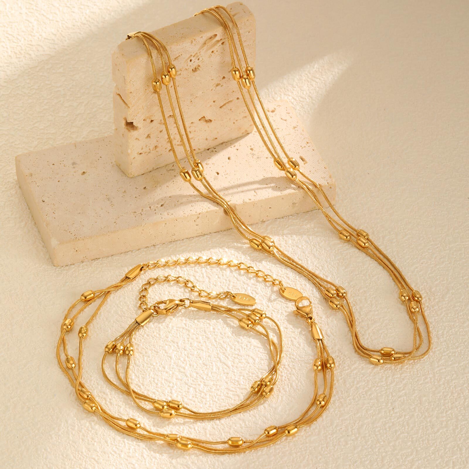 Vnox 여름 스테인레스 스틸 여성을위한 3 층 뱀 체 - Jc Jewelry & Watches Photos 리뷰 및 가격