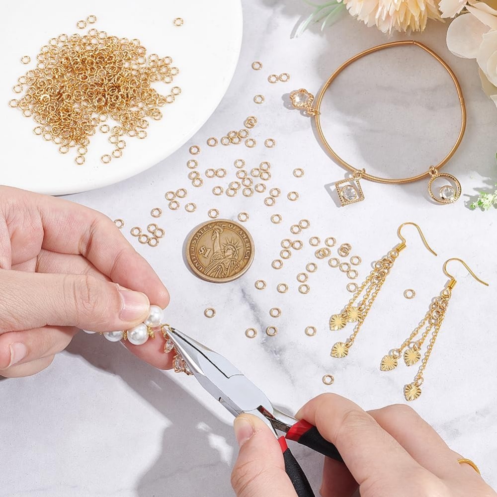 약 500pcs 4mm 골드 점프 링 오픈 점프 링 3 - Gold Plated Ring 리뷰 및 가격