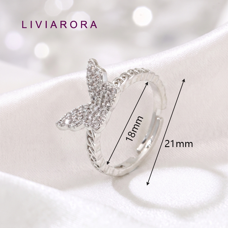 1/2/4Pcs 18K 금도금 황동 지르콘 나비 손가락 - Gold Plated Ring 리뷰 및 가격