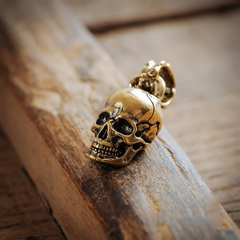 빈티지 펑크 해골 키링 장식품 순수 구리 오토바이 자동 - Gothic Skull Ring 리뷰 및 가격