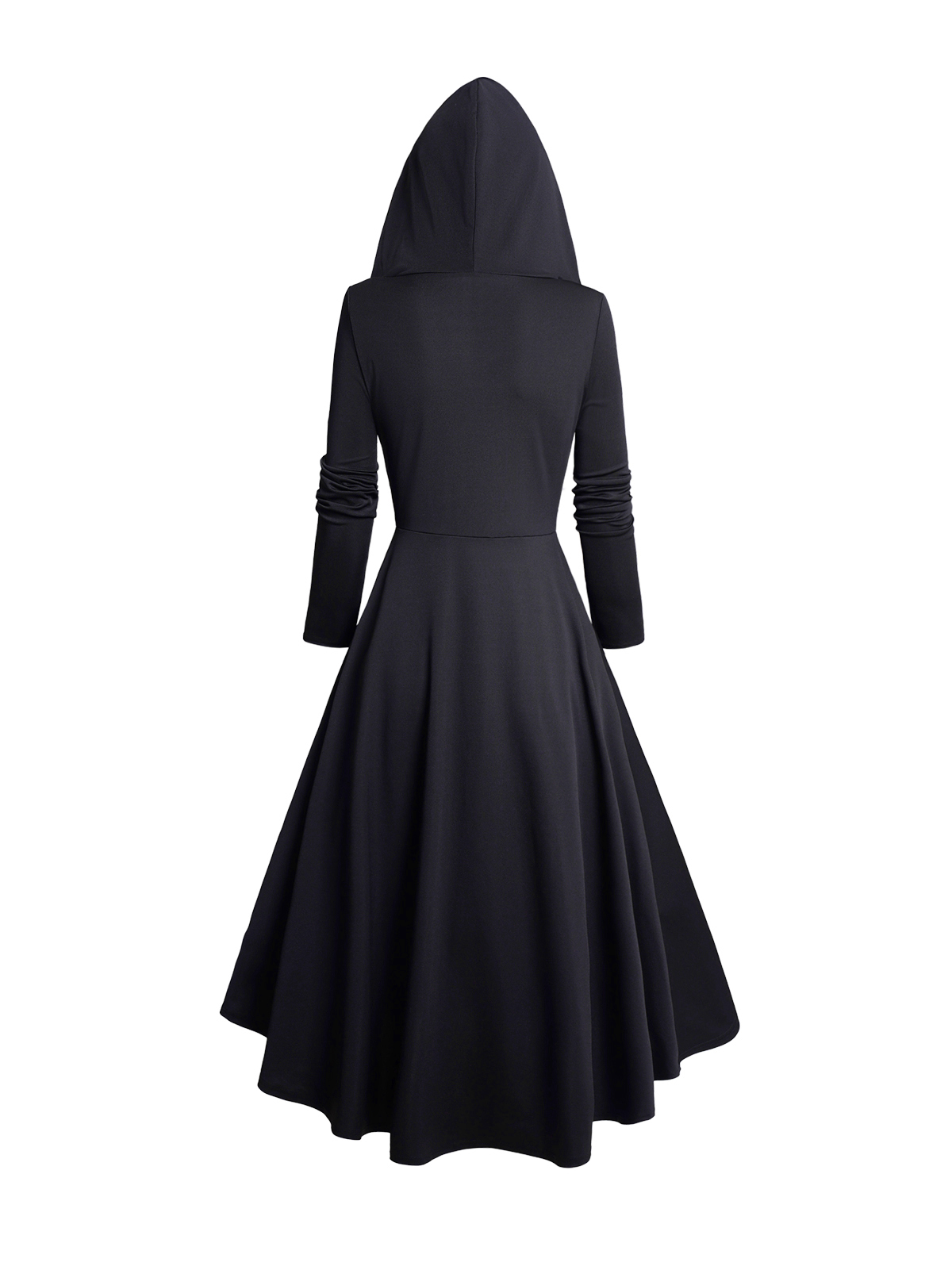 여성용 후드 드레스, 할로윈 해골 레이스 패치워크, O - Gothic Skull Ring 리뷰 및 가격