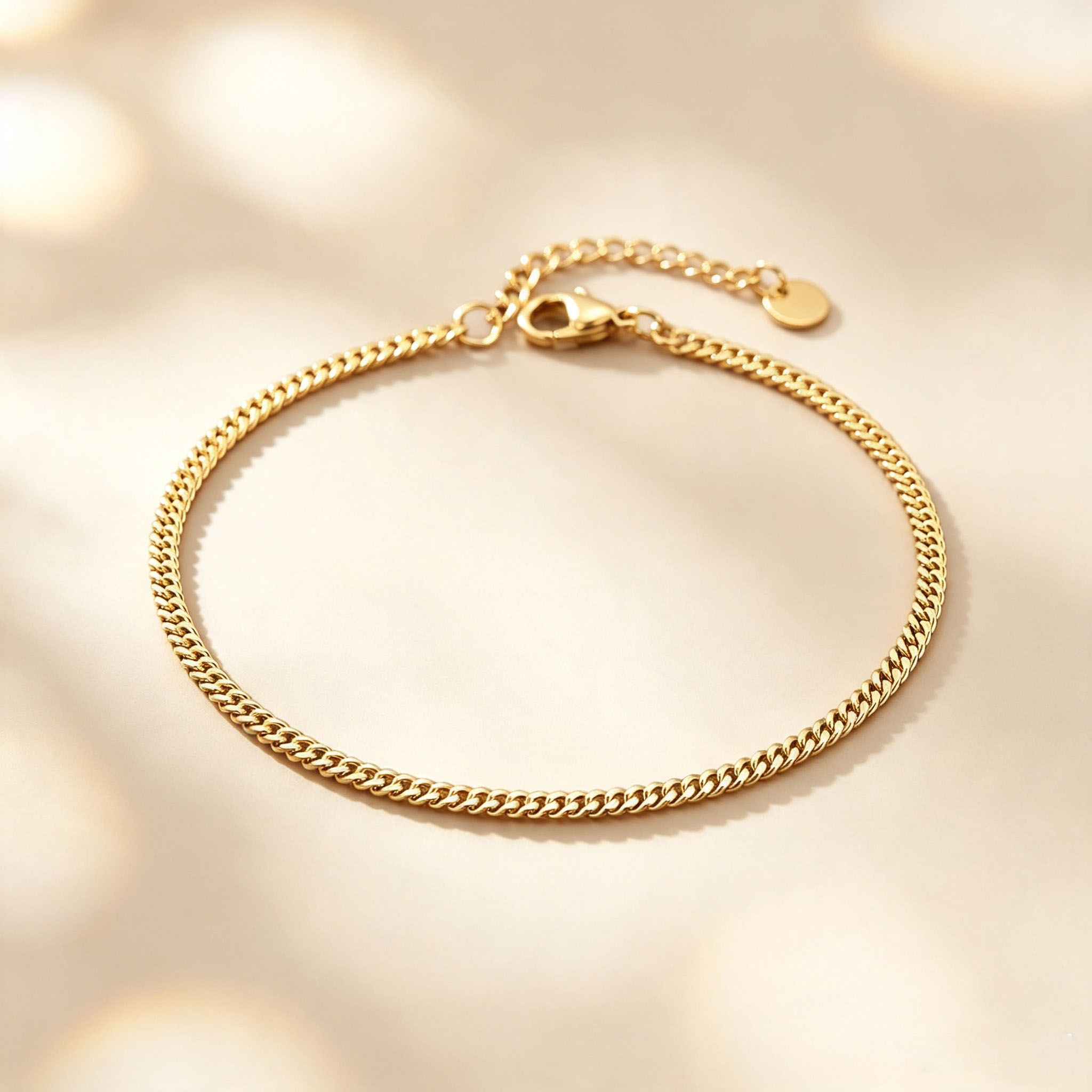여성용 얇은 쿠바 스타일 발찌, 스테인리스 스틸 커브  - Jc Jewelry & Watches Photos 리뷰 및 가격