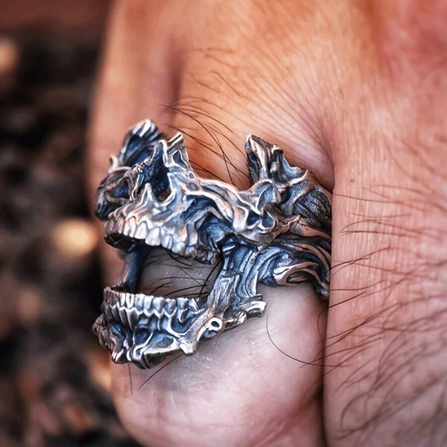 빈티지 고딕 데스 스컬 마스크 링 불규칙 입구 디몬 검 - Gothic Skull Ring 리뷰 및 가격