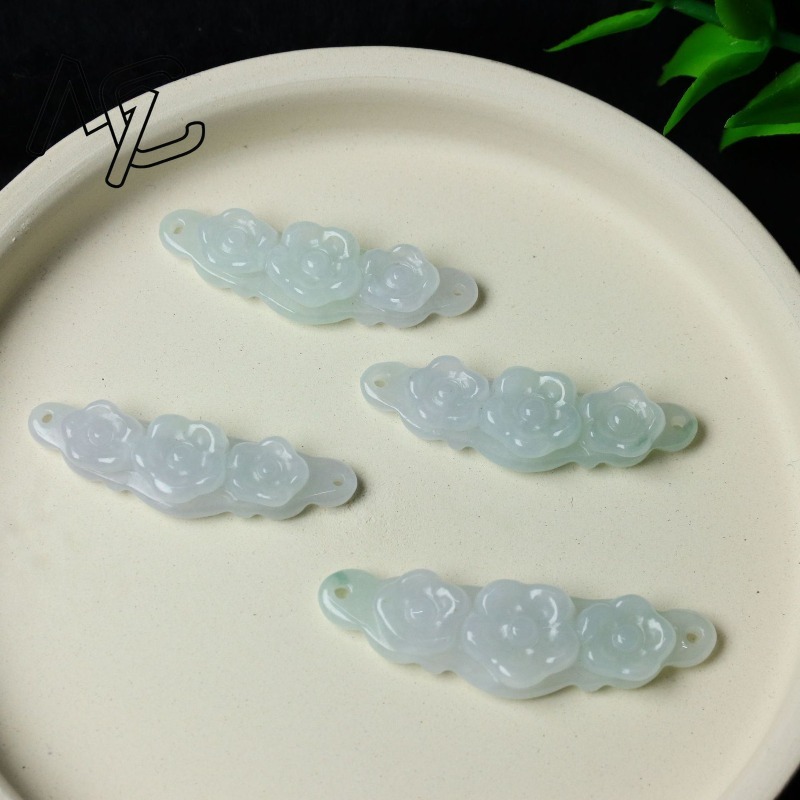 1pc 천연 경옥 에메랄드 꽃 핸드 카드 DIY 액세서 - Jewelry & Watches Vitopoulos Reviews 리뷰 및 가격