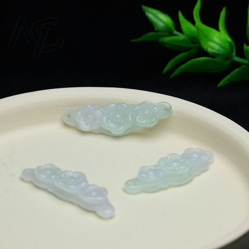 1pc 천연 경옥 에메랄드 꽃 핸드 카드 DIY 액세서 - Jewelry & Watches Vitopoulos Reviews 리뷰 및 가격