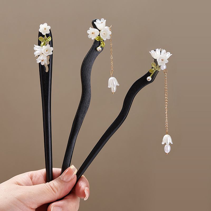 나무 꽃 머리핀 빈티지 은방울꽃 롱 태슬 헤어 스틱 여 - Shop Jewelry & Watches Near Me 리뷰 및 가격