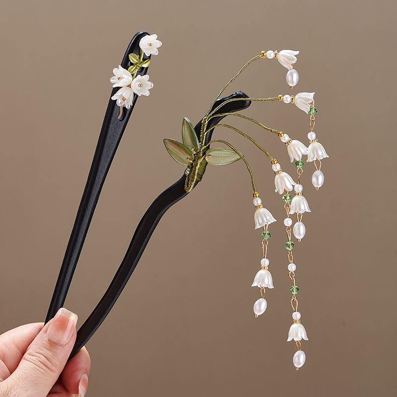 나무 꽃 머리핀 빈티지 은방울꽃 롱 태슬 헤어 스틱 여 - Shop Jewelry & Watches Near Me 리뷰 및 가격