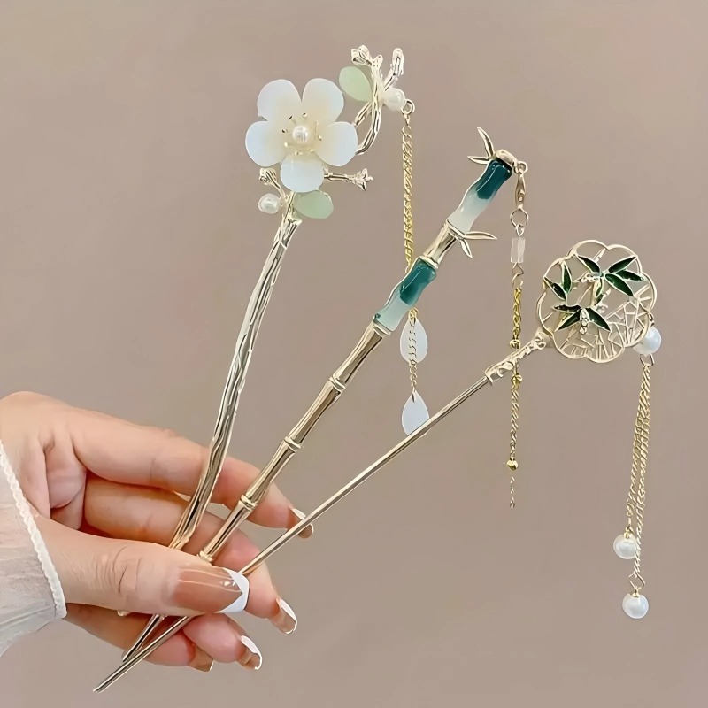 1/6pcs 우아한 중국 스타일 태슬 헤어 스틱 전통  - Shop Jewelry & Watches Near Me 리뷰 및 가격