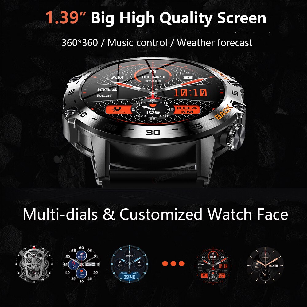 MEVADEN 스틸 1.39인치 남성용 고급 스마트워치 - Italian Jewelry Watches 리뷰 및 가격
