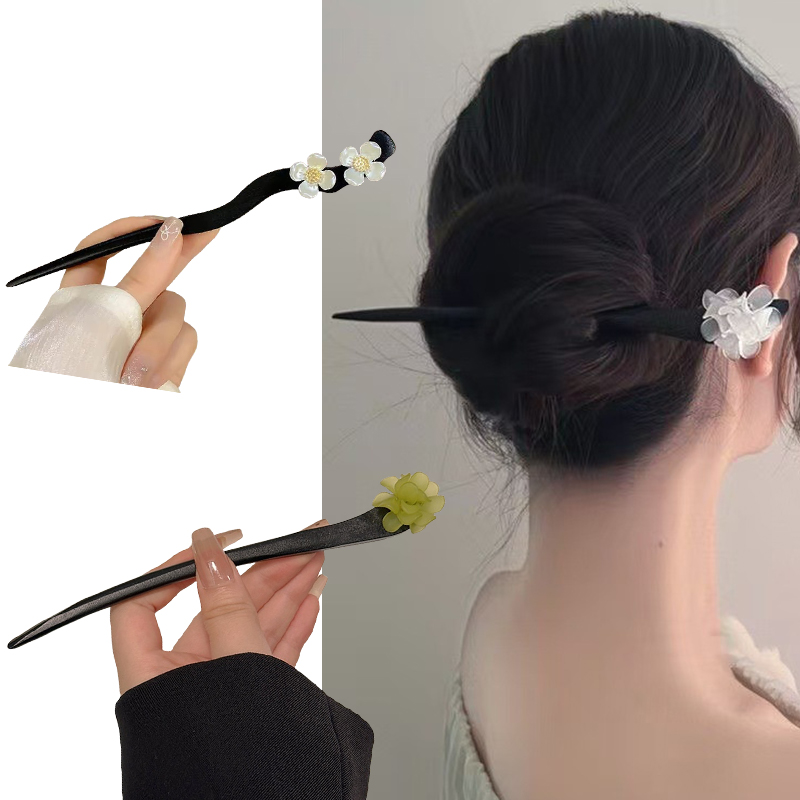 빈티지 중국 스타일 나무 꽃 머리 스틱 여성을위한 진주 - Shop Jewelry & Watches Near Me 리뷰 및 가격