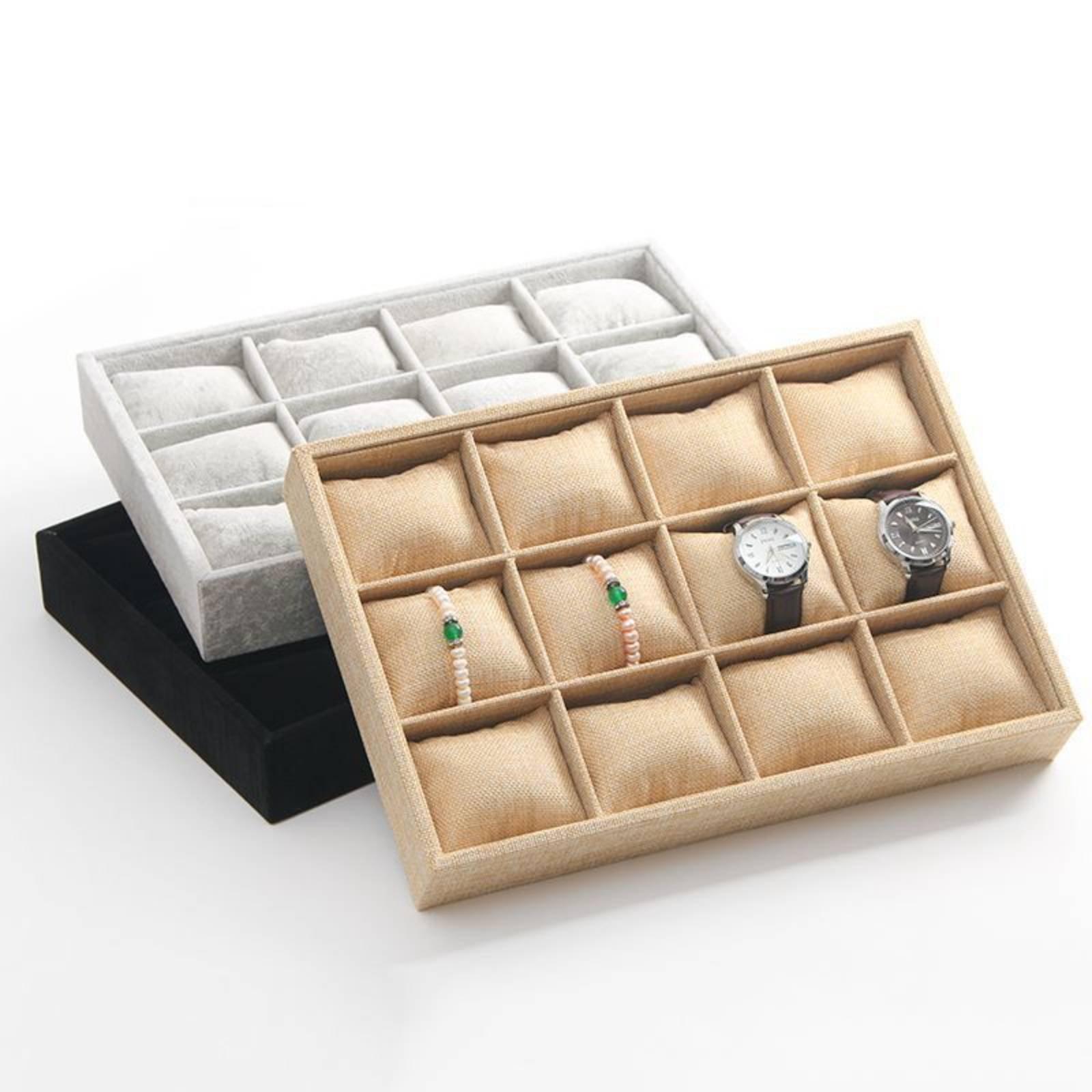 패브릭 주얼리 홀더 오픈탑 시계 진열 트레이 주얼리 매 - Jewelry Stores With Watches 리뷰 및 가격