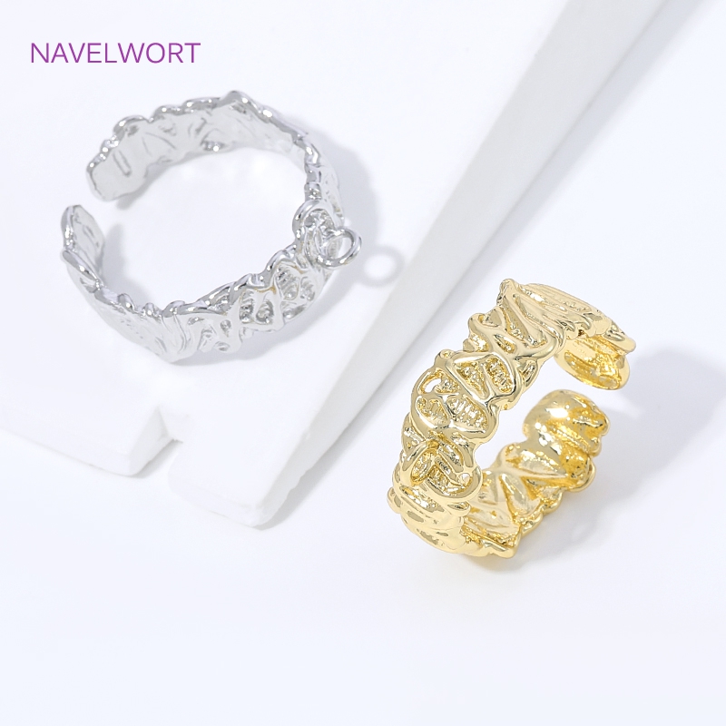 18K 금도금 황동 스트라이프 오픈 링 베이스 메탈 손 - Gold Plated Ring 리뷰 및 가격
