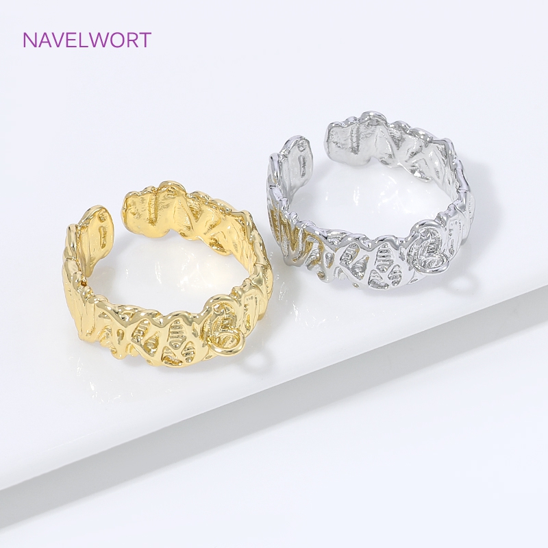 18K 금도금 황동 스트라이프 오픈 링 베이스 메탈 손 - Gold Plated Ring 리뷰 및 가격