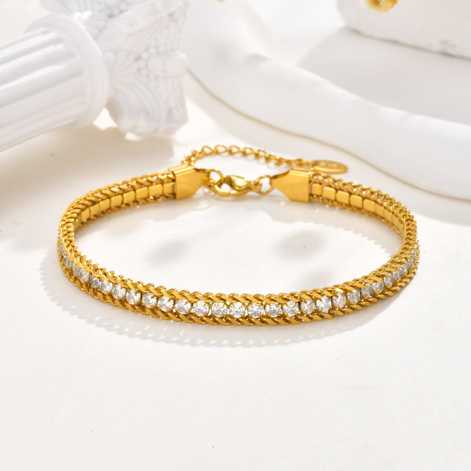 Vnox 스테인레스 스틸 화이트 지르콘 여성 체인 An - Jc Jewelry & Watches Photos 리뷰 및 가격