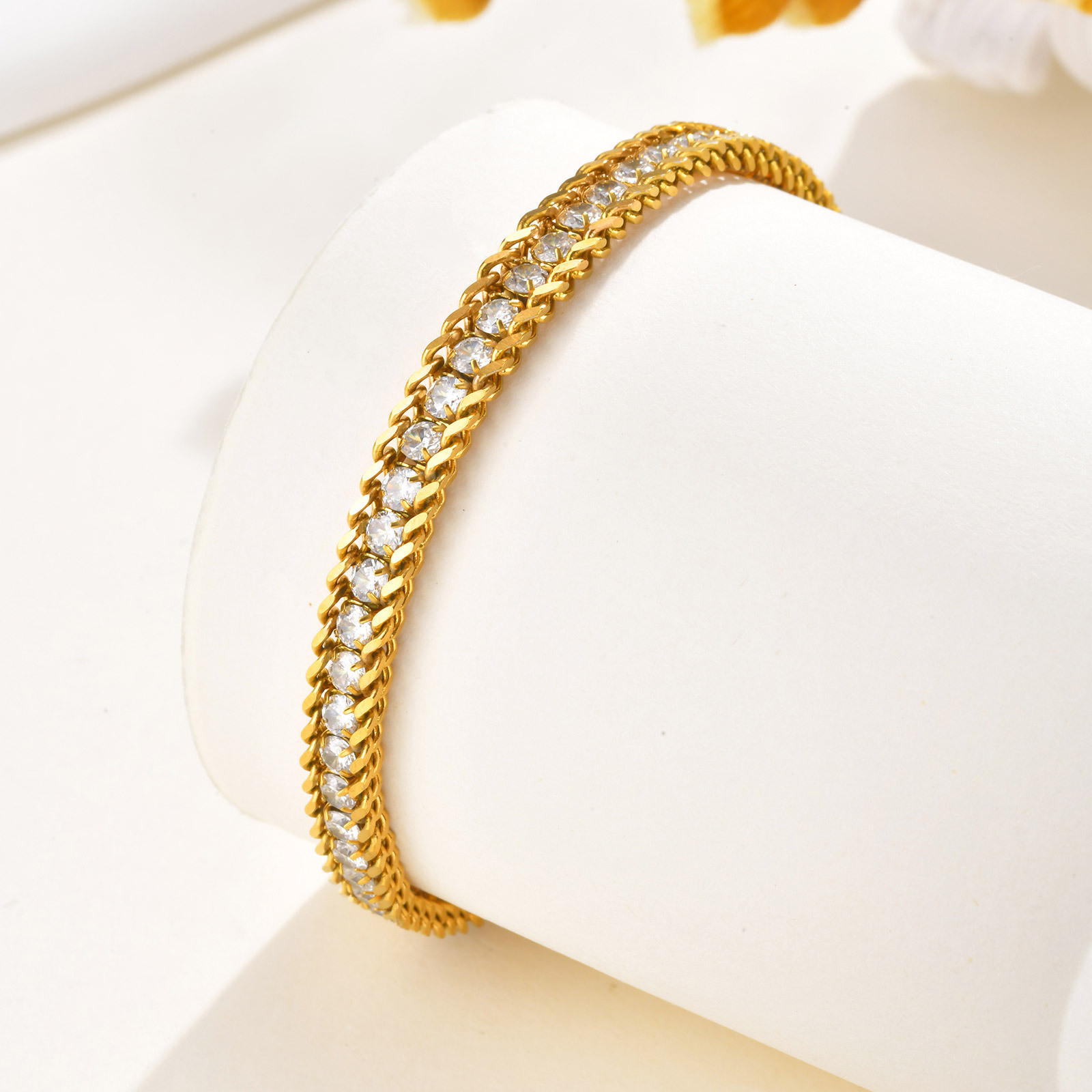 Vnox 스테인레스 스틸 화이트 지르콘 여성 체인 An - Jc Jewelry & Watches Photos 리뷰 및 가격