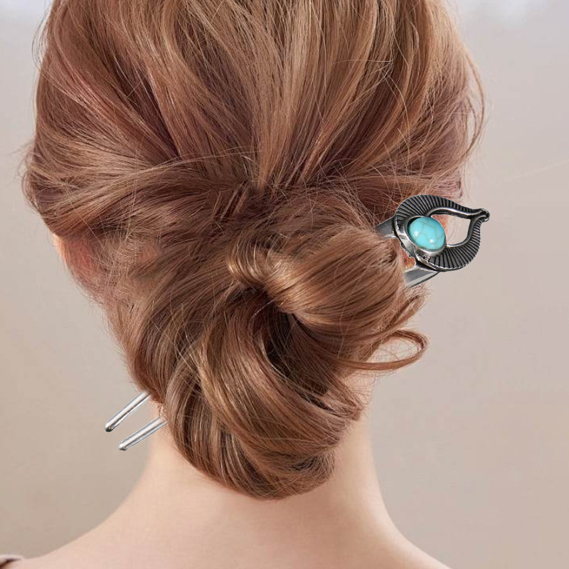 이집트 청록색 U자형 헤어 포크 여성용 메탈 헤어 스틱 - Shop Jewelry & Watches Near Me 리뷰 및 가격