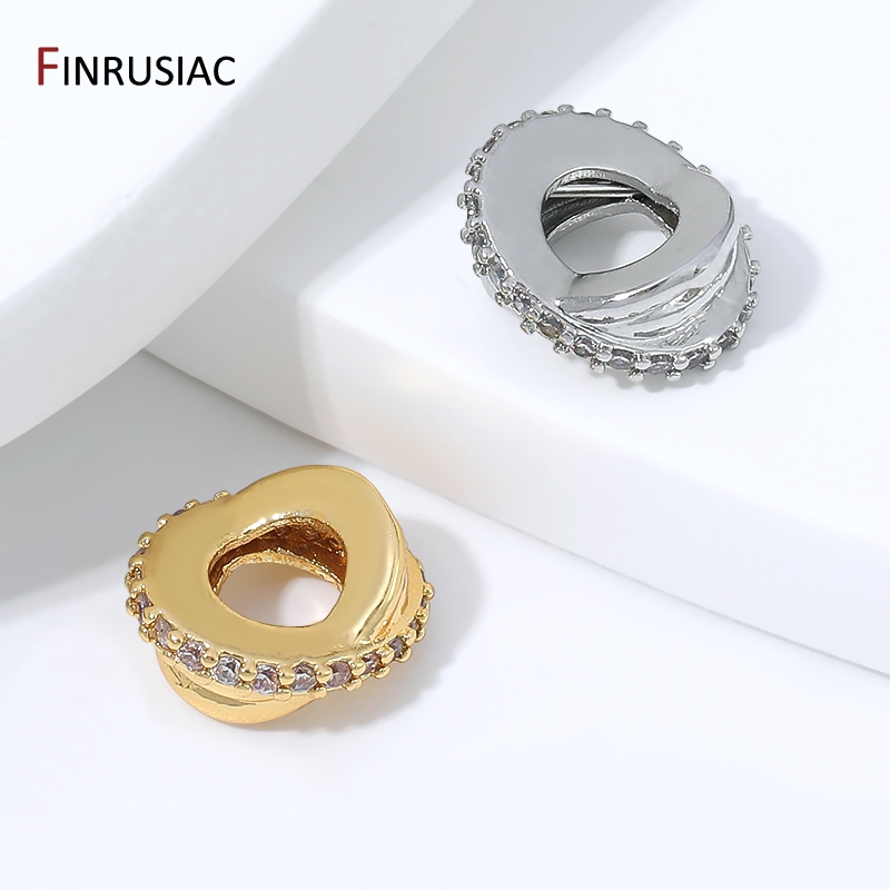 18K 금도금 황동 지르콘 트위스트 링 스페이서 비즈, - Gold Plated Ring 리뷰 및 가격