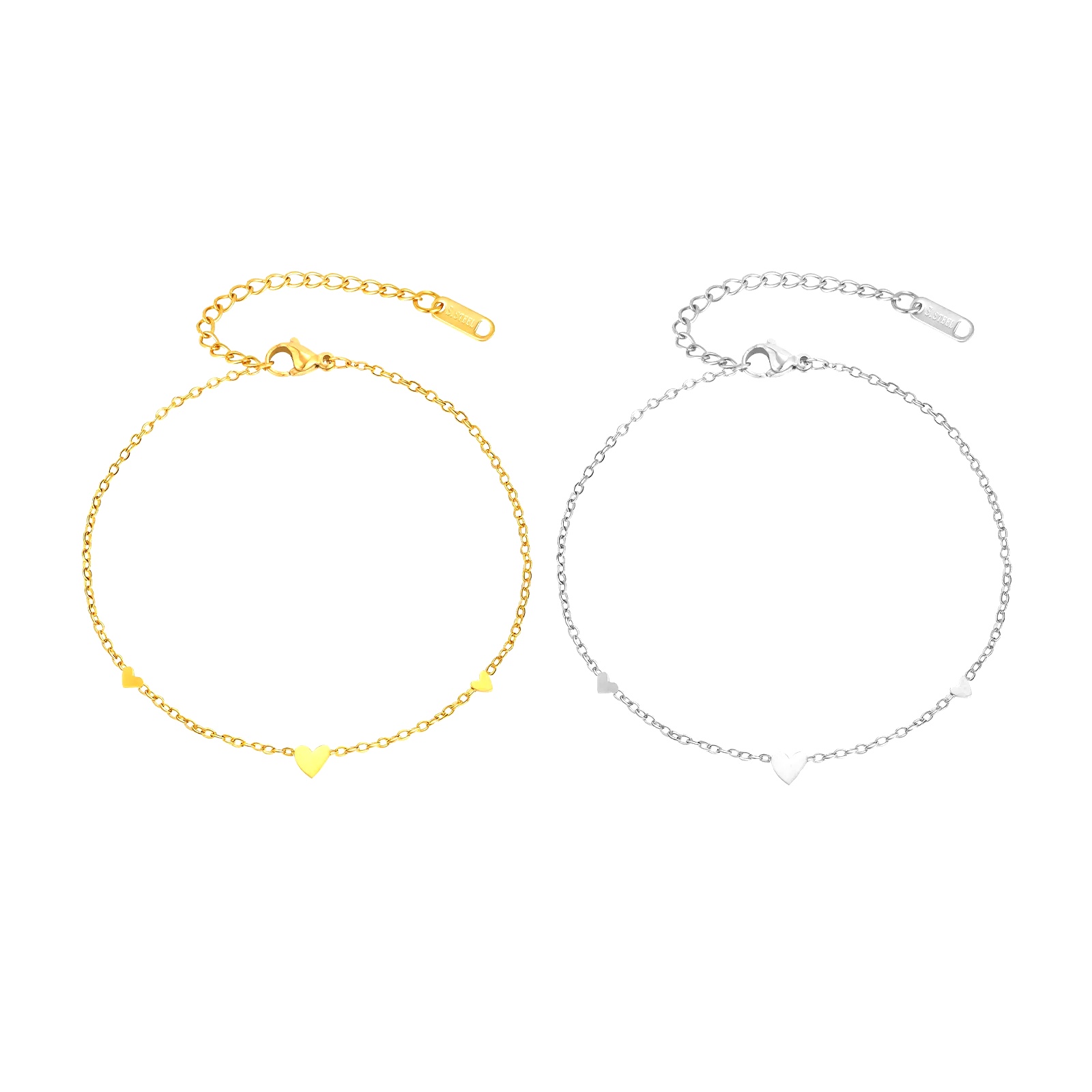 여성용 스테인레스 스틸 하트 발찌, 금도금 섬세한 발찌 - Jc Jewelry & Watches Photos 리뷰 및 가격