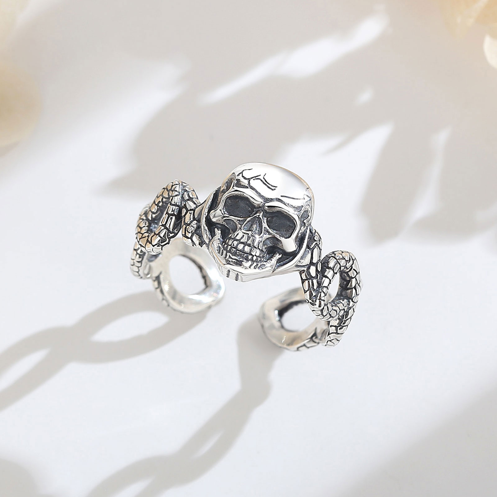 AEONSLOVE 925 스털링 실버 조절 가능한 해골 - Gothic Skull Ring 리뷰 및 가격