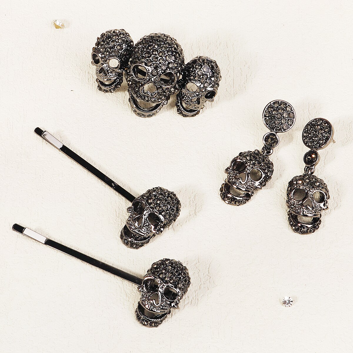고딕 펑크 검은 거미 동물 박쥐 할로윈 해골 오픈 손가 - Gothic Skull Ring 리뷰 및 가격